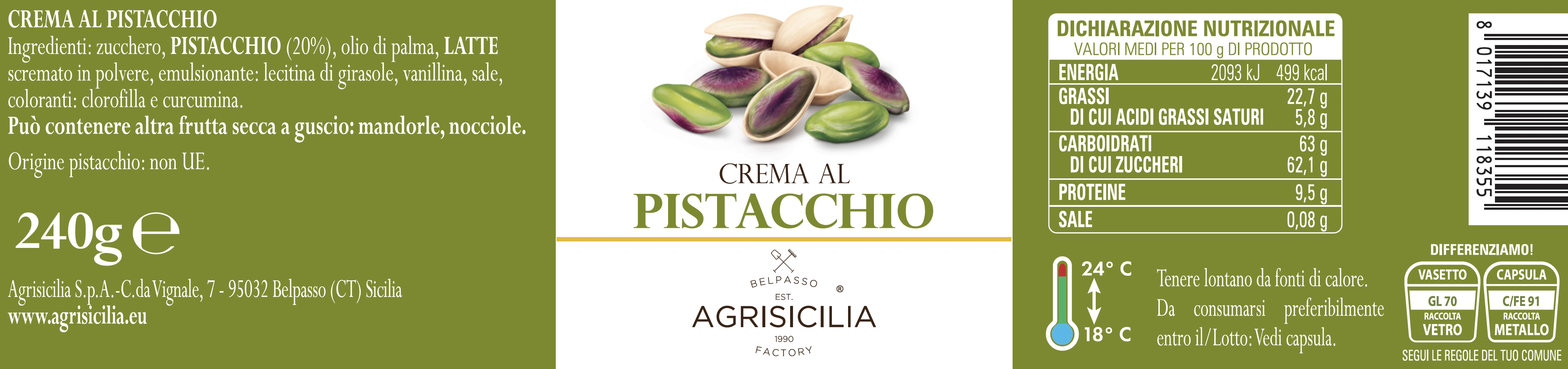 Creme Al Pistacchio Agrisicilia