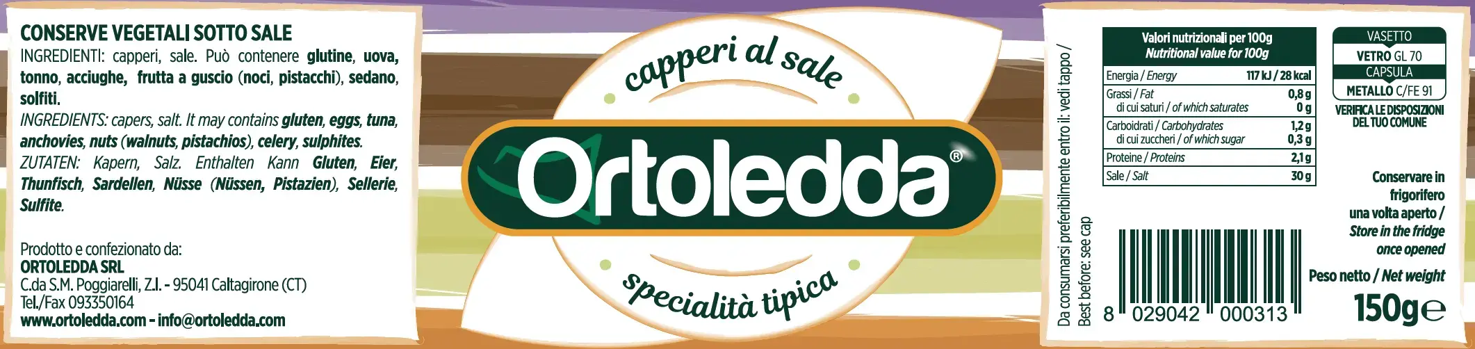 Capperi Al Sale Ortoledda Agrisicilia