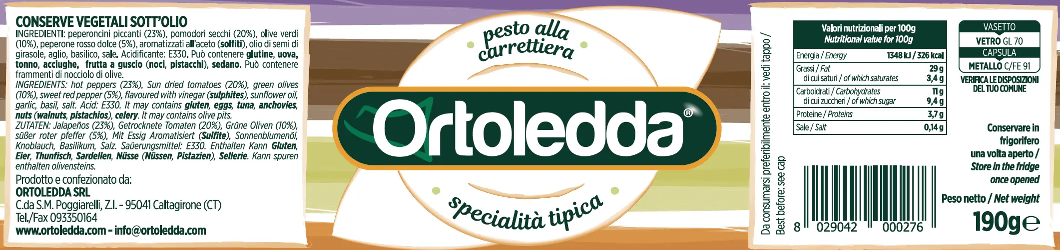 Pesto Alla Carrettiera Ortoledda Agrisicilia
