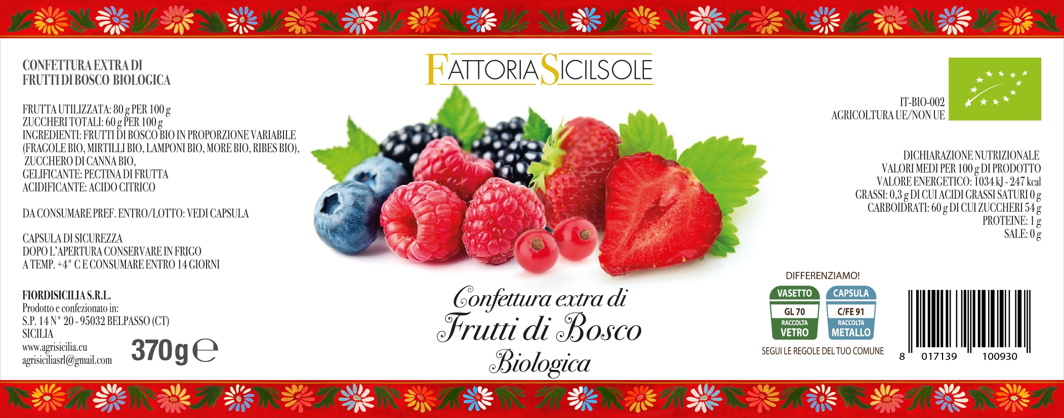 Sicilsole Frutti Di Bosco