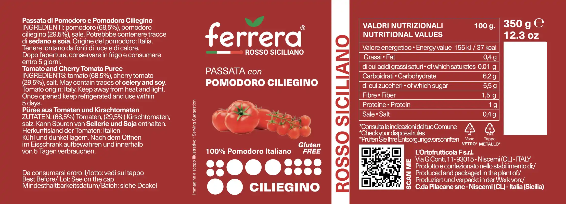Passata Di Pomodoro Ciliegino Ferrera Agrisicilia