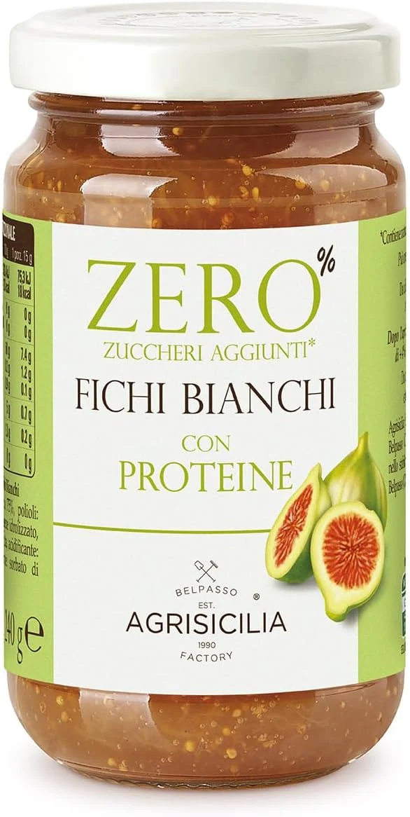 Preparazione zero% zuccheri aggiunti con proteine fichi bianchi