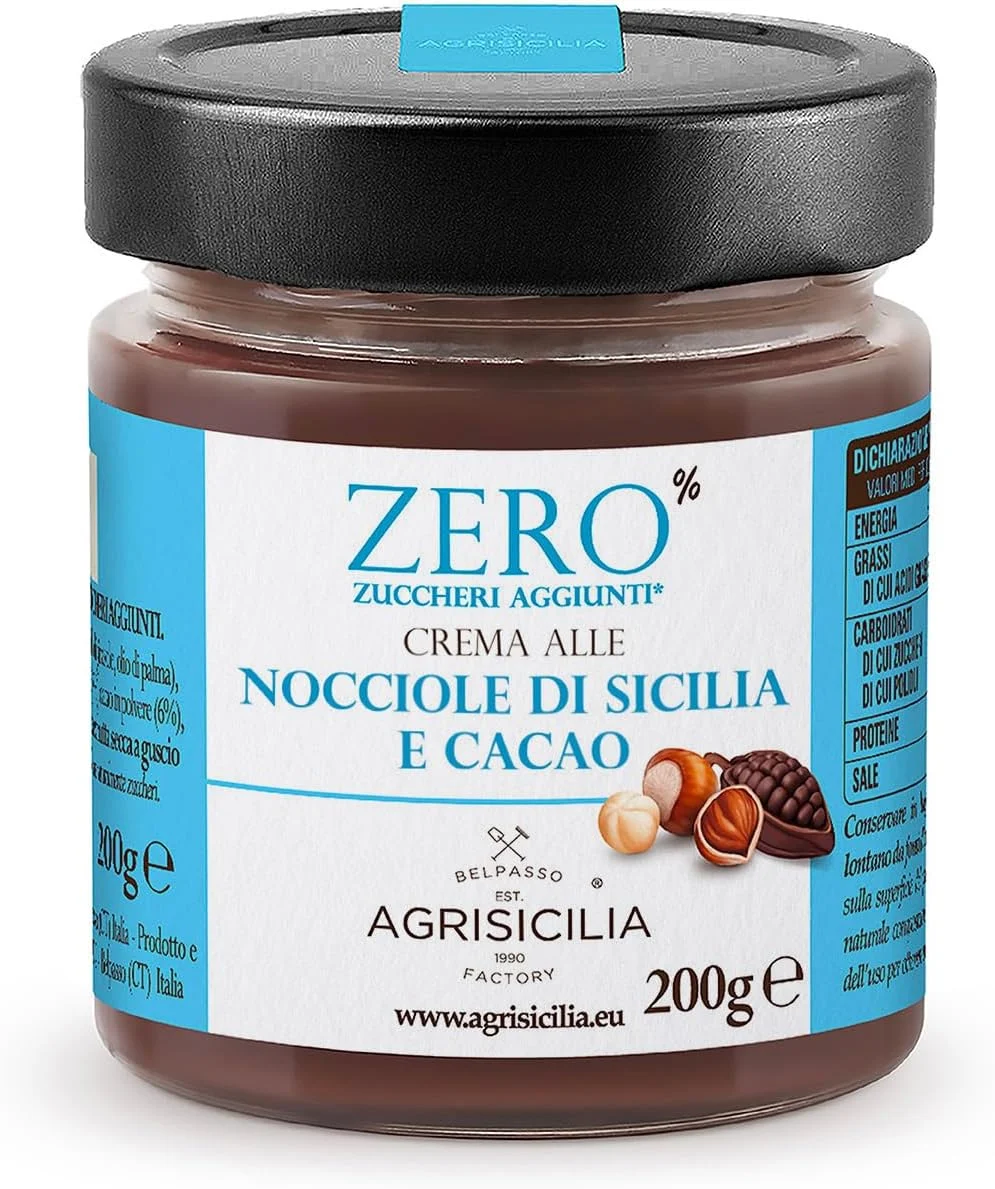 Crema Nocciole di Sicilia e Cacao Zero% Zuccheri